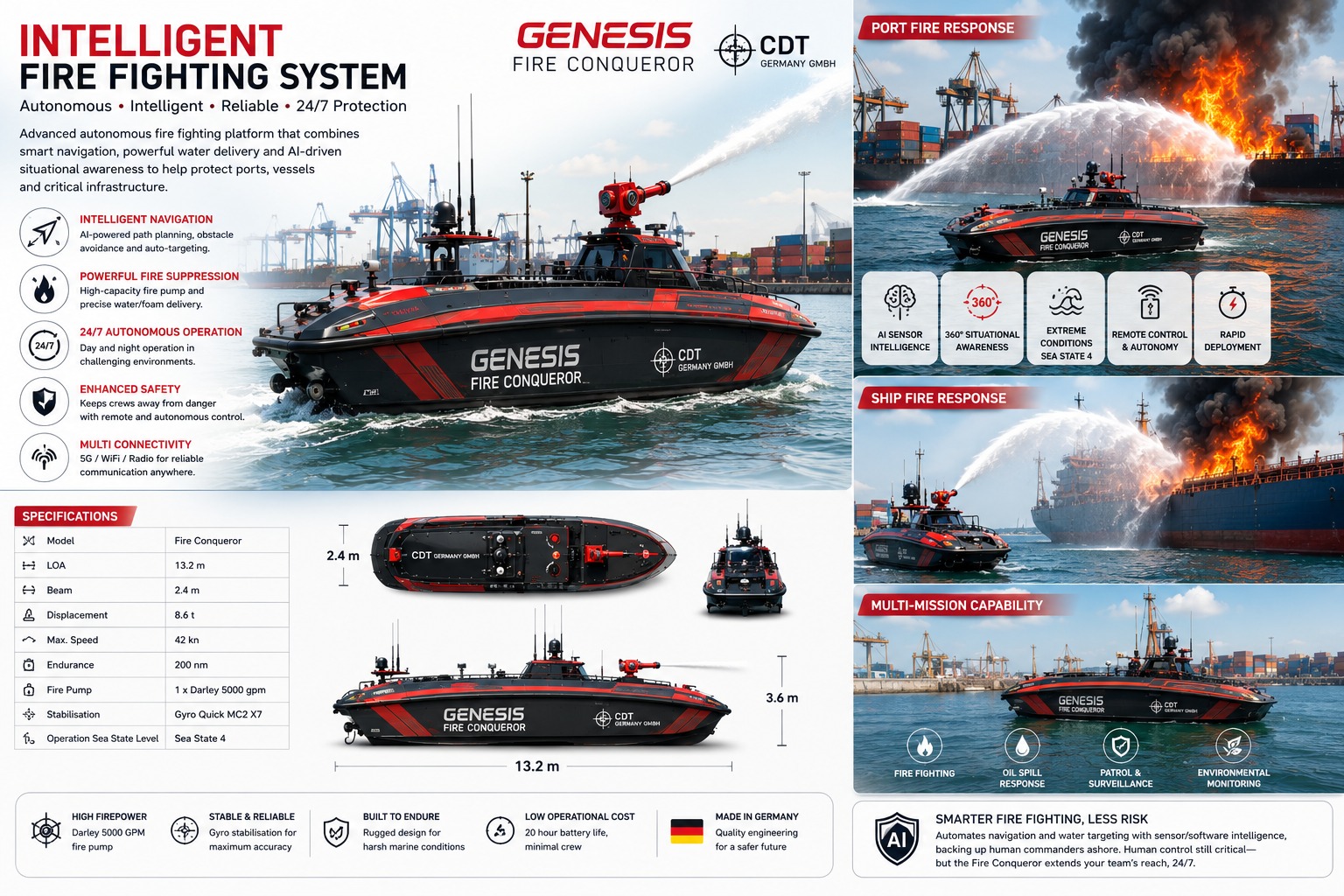 GENESIS Fire Conqueror — Technical Specifications